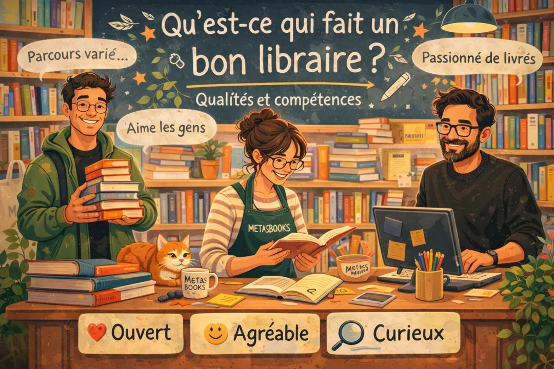 Illustration: Qu’est-ce qui fait un bon libraire ? | MetasBooks