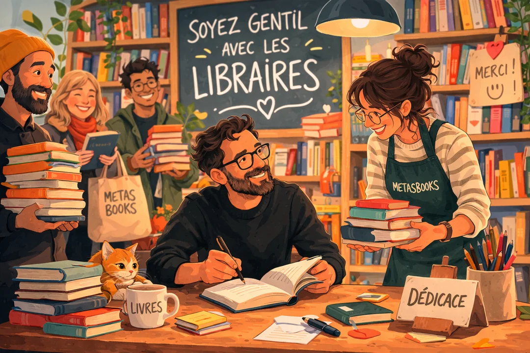 Illustration: Pourquoi les auteurs devraient être gentils avec les libraires | MetasBooks