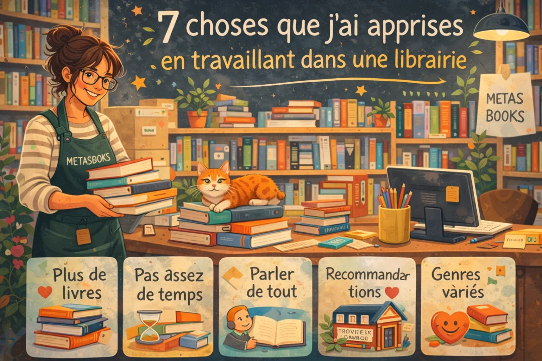 Illustration: 7 choses que j’ai apprises en travaillant dans une librairie | MetasBooks
